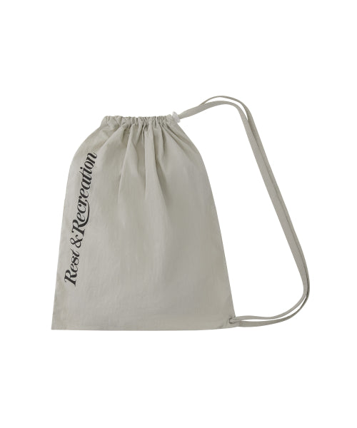 NYLON HOOD VEST+GYM SACK SET - BLACK - 3 COLORS BEIGE