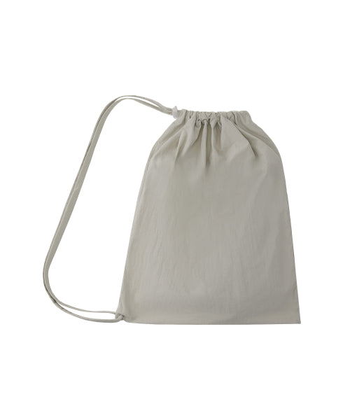 NYLON HOOD VEST+GYM SACK SET - BLACK - 3 COLORS BEIGE
