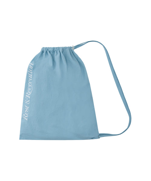NYLON HOOD VEST+GYM SACK SET - BLACK - 3 COLORS SKY BLUE
