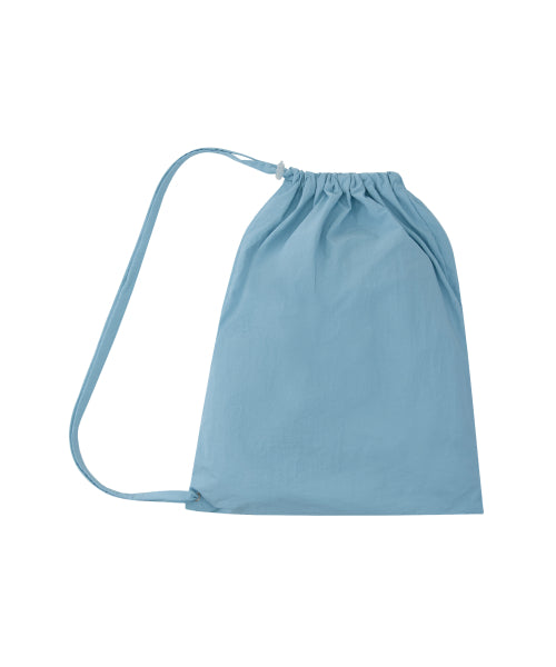 NYLON HOOD VEST+GYM SACK SET - BLACK - 3 COLORS SKY BLUE