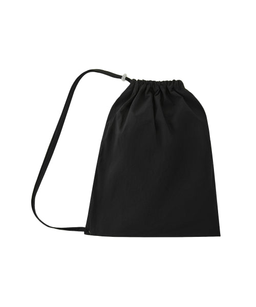 NYLON HOOD VEST+GYM SACK SET - BLACK - 3 COLORS BLACK