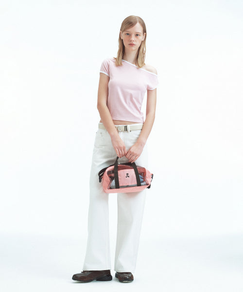 MESH MINI DUFFLE BAG - 2 COLORS PINK