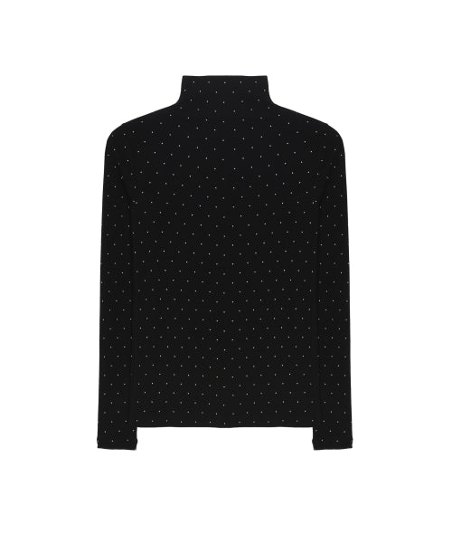 HIGH NECK SLIM TOP #徐睿知同款! - 11 COLORS BLACK