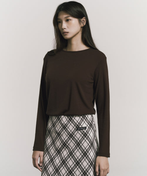 ESSENTIAL ROUND TOP #徐睿知同款! - 6 COLORS BROWN