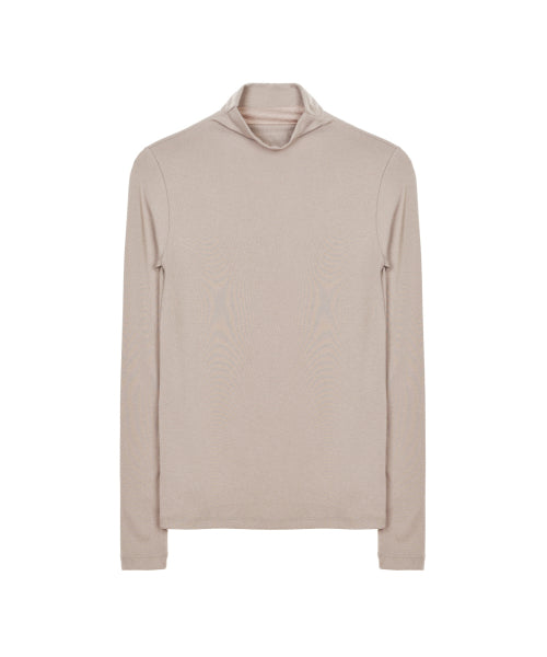 HIGH NECK SLIM TOP #徐睿知同款! - 11 COLORS BEIGE