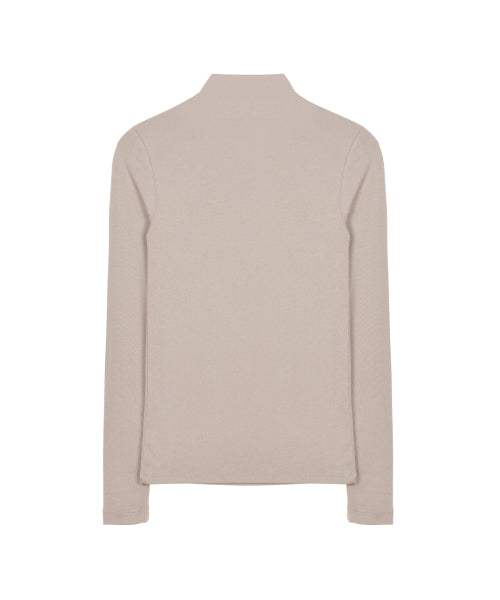 HIGH NECK SLIM TOP #徐睿知同款! - 11 COLORS BEIGE