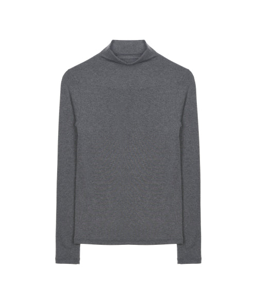 HIGH NECK SLIM TOP #徐睿知同款! - 11 COLORS CHARCOAL