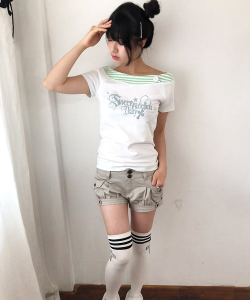 PUMPKIN FLAP SHORTS - 3 COLORS BEIGE