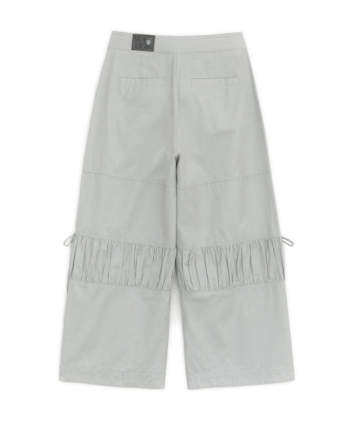 SHIRRING FLAP PANTS - 2 COLORS GREY