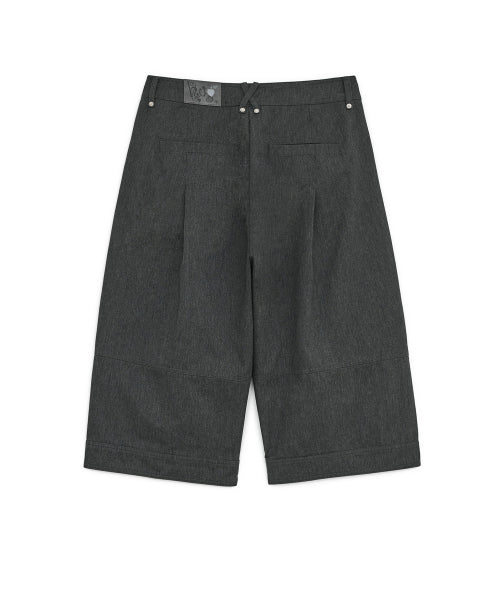 BALLOON PINTUCK CAPRI PANTS - 2 COLORS CHARCOAL