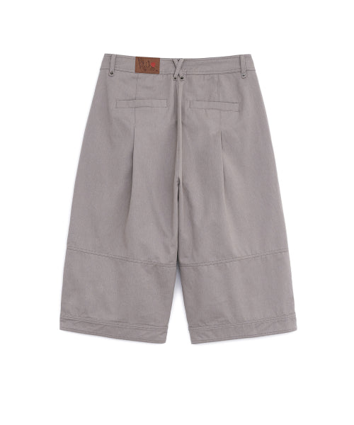 BALLOON PINTUCK CAPRI PANTS - 2 COLORS BEIGE