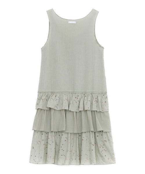 TIERED DRESS GREEN