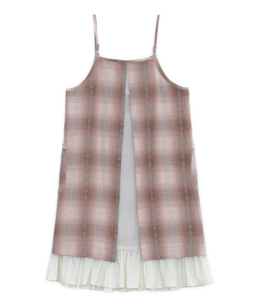 MORI BUTTON LAYERED DRESS - 2 COLORS PINK