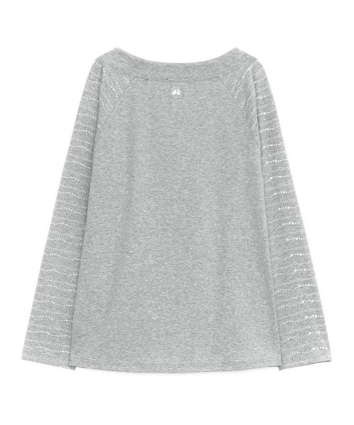 DRAW STRING LONG SLEEVE - 3 COLORS MELANGE GREY