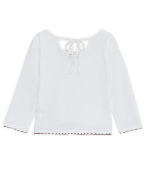 BAG RIBBON CAPRI SLEEVE TEE - 2 COLORS WHITE