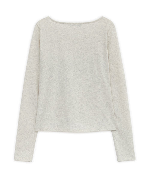 MELLOW PRINT LONG SLEEVE TEE - 2 COLORS CREAM