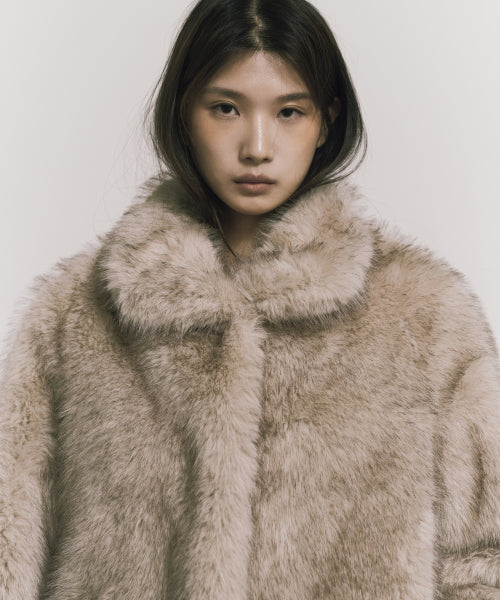 LUXE FUR MIDI JACKET #徐睿知同款! - 3 COLORS BEIGE