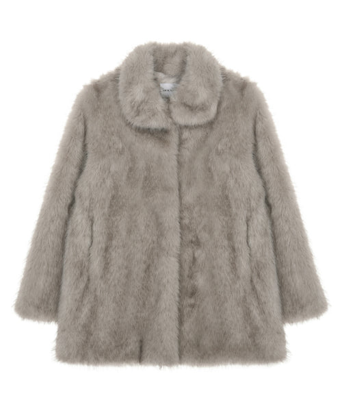 LUXE FUR MIDI JACKET #徐睿知同款! - 3 COLORS BEIGE