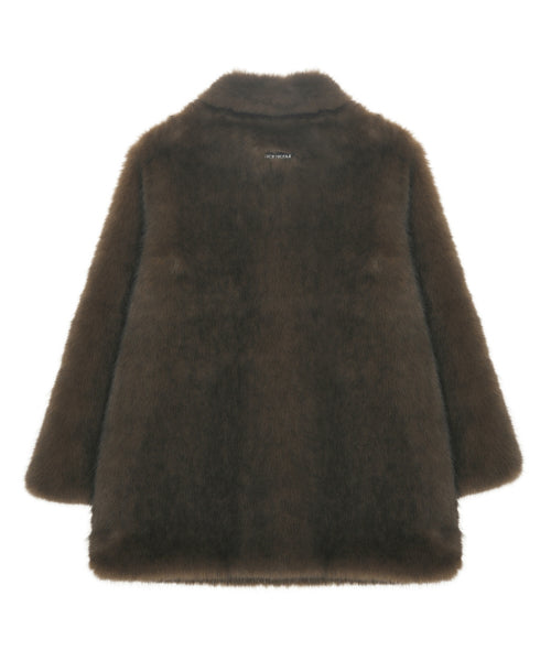 LUXE FUR MIDI JACKET #徐睿知同款! - 3 COLORS BROWN