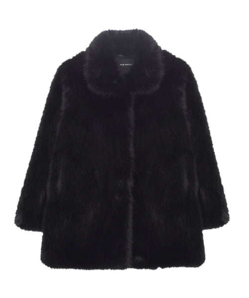 LUXE FUR MIDI JACKET #徐睿知同款! - 3 COLORS BLACK