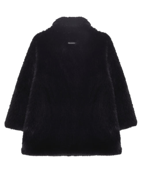 LUXE FUR MIDI JACKET #徐睿知同款! - 3 COLORS BLACK