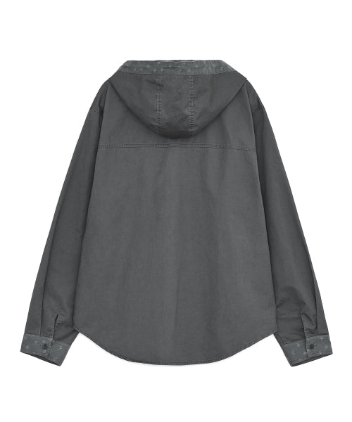 HOOD SHIRT JACKET - 2 COLORS CHARCOAL