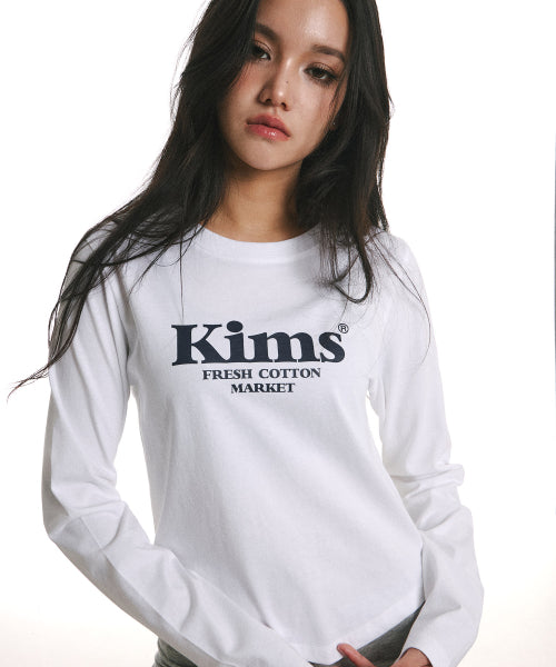KIMS BAM LOGO LS TEE BLACK - 5 COLORS WHITE