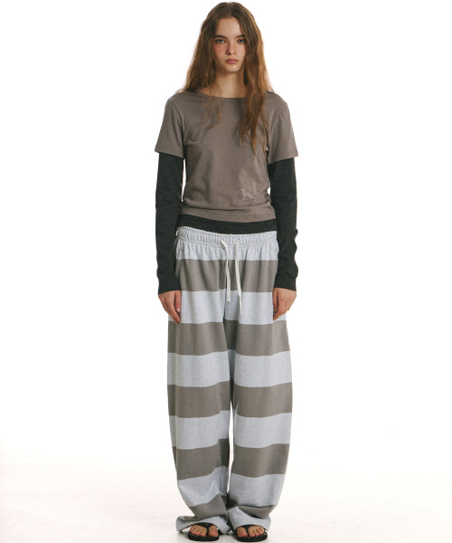 BELOW MESSY LAYERED LS TEE - 2 COLORS GREY