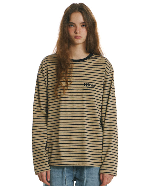 MINI BAM LINE STRIPE LS TEE - 2 COLORS BEIGE
