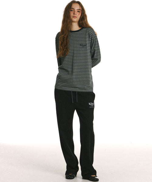 MINI BAM LINE STRIPE LS TEE - 2 COLORS CHARCOAL