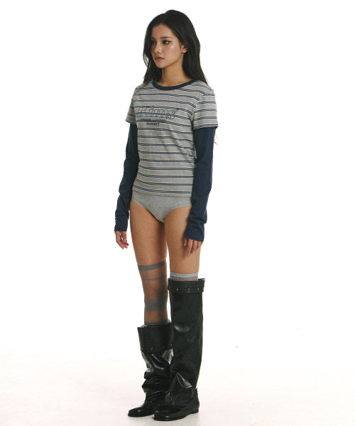 MARINE STRIPE LS TEE - 3 COLORS NAVY