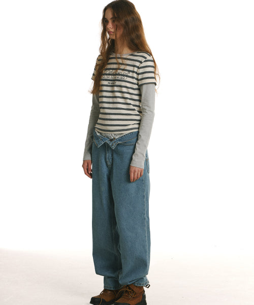 MARINE STRIPE LS TEE - 3 COLORS GREY