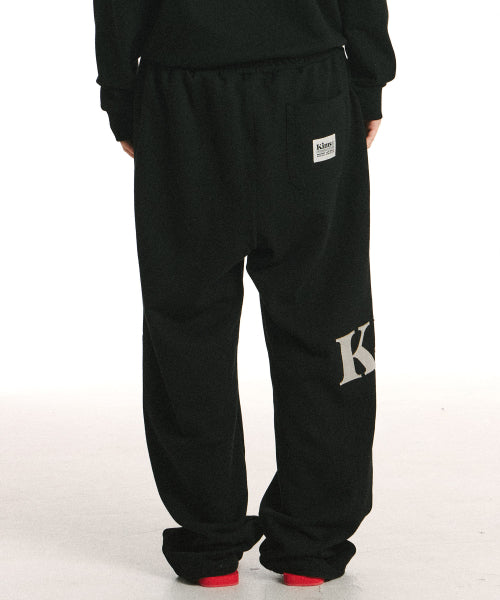 MESSY ALPHA APP SWEATPANTS - 2 COLORS BLACK