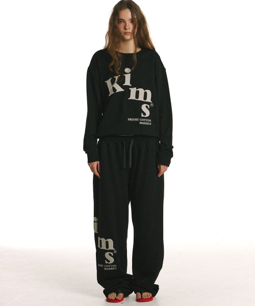 MESSY ALPHA APP SWEATPANTS - 2 COLORS BLACK