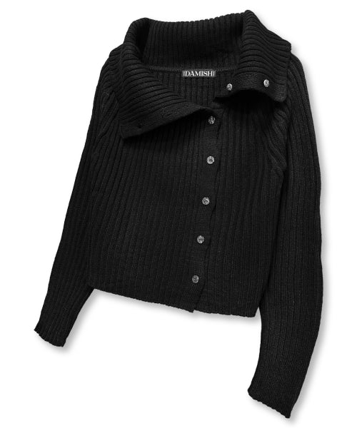 SIDE BUTTON CARDIGAN - 2 COLORS BLACK