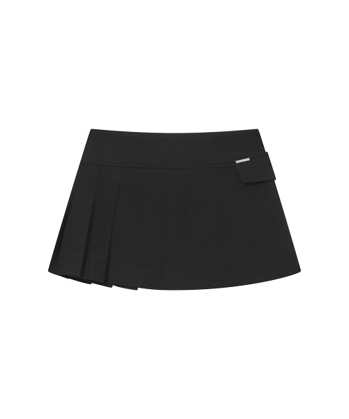 OMOI PLEATS WRAP SKIRT #REI同款! - 2 COLORS BLACK