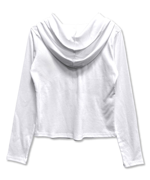 LOVE HOODIE SLEEVE LONG - 2 COLORS WHITE