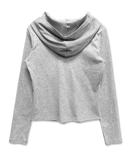 LOVE HOODIE SLEEVE LONG - 2 COLORS GREY