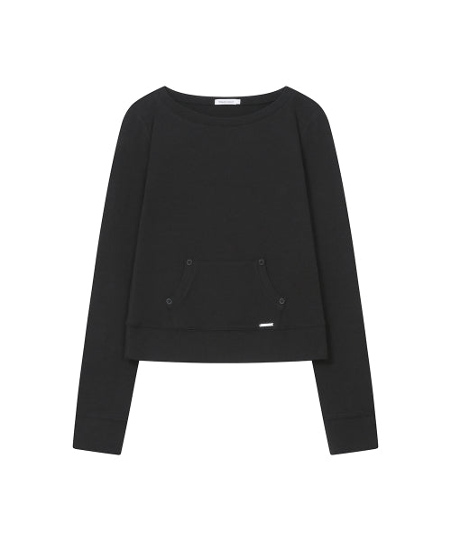 BUTTON POCKET LONG SLEEVE #REI同款! - 3 COLORS BLACK