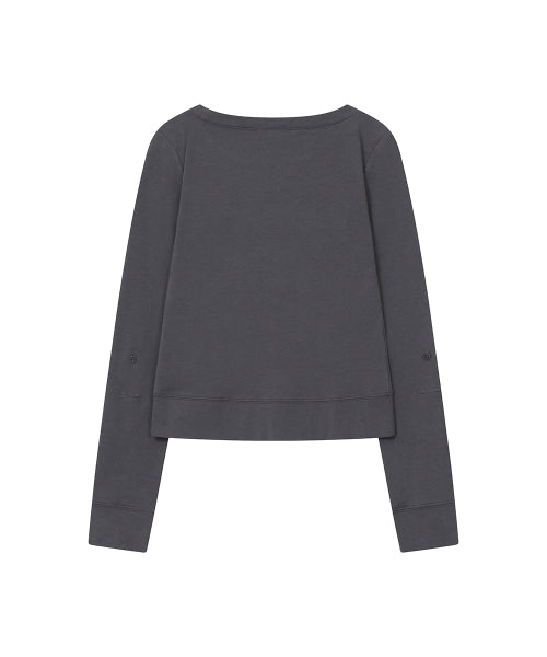 BUTTON POCKET LONG SLEEVE #REI同款! - 3 COLORS CHARCOAL
