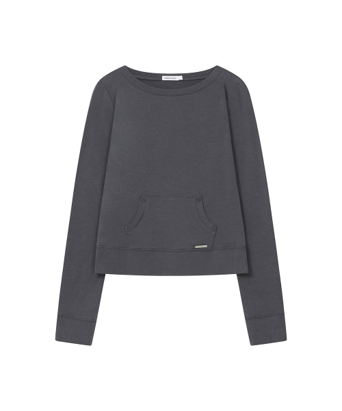 BUTTON POCKET LONG SLEEVE #REI同款! - 3 COLORS CHARCOAL