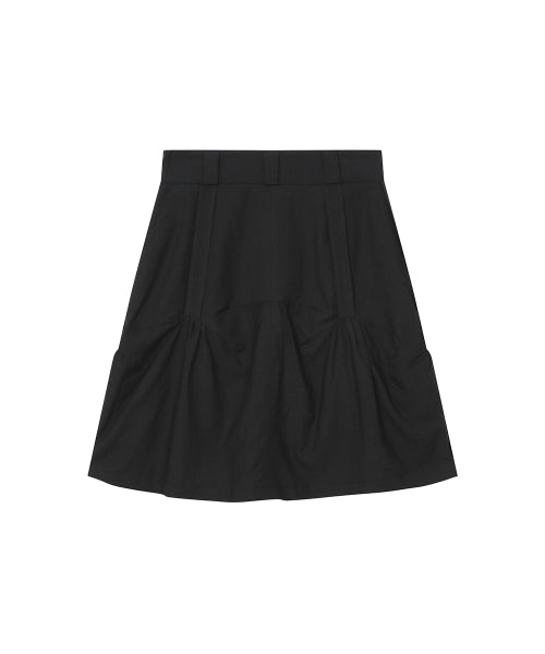 SLOUCHY BALLOON MIDI SKIRT #REI同款! - 2 COLORS BLACK