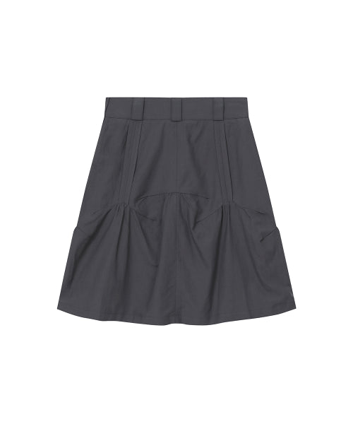 SLOUCHY BALLOON MIDI SKIRT #REI同款! - 2 COLORS CHARCOAL