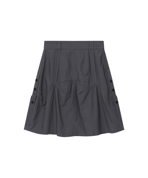SLOUCHY BALLOON MIDI SKIRT #REI同款! - 2 COLORS CHARCOAL