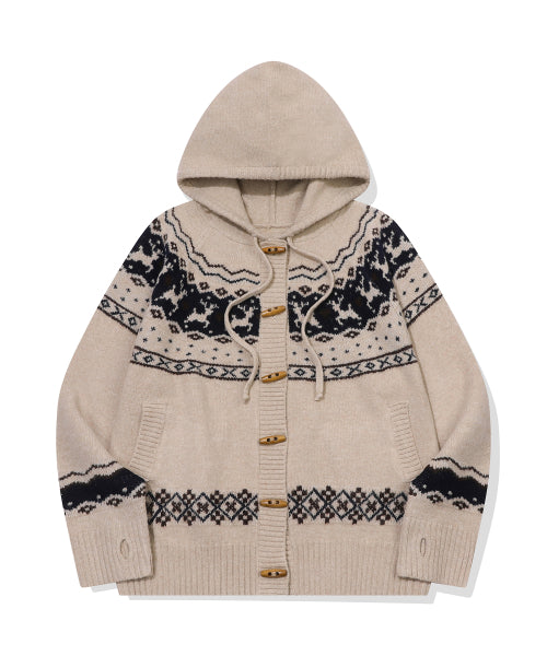 2-WAY HOOD KNIT - 2 COLORS BEIGE