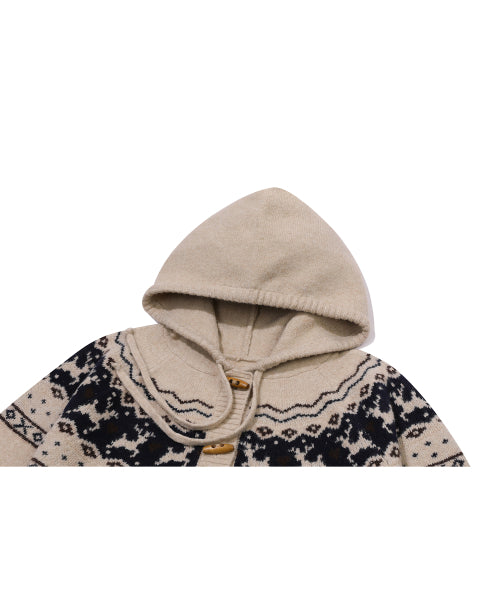 2-WAY HOOD KNIT - 2 COLORS BEIGE