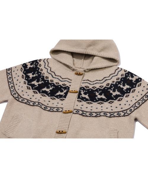 2-WAY HOOD KNIT - 2 COLORS BEIGE