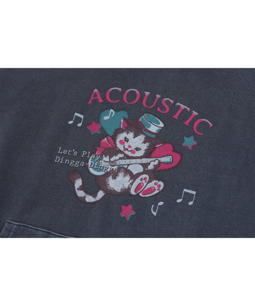 CAT PIGMENT HOODIE - 2 COLORS BLUE