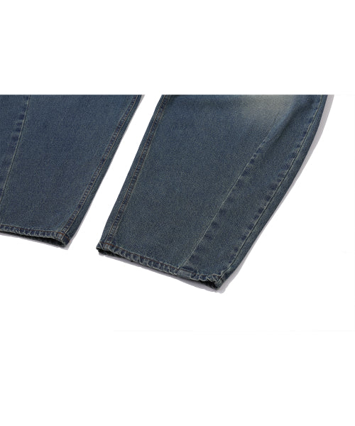 WOMEN WIDE DART DENIM PANTS - 2 COLORS INDIGO
