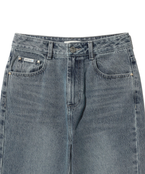 SEMI FLARE DENIM PANTS #GISELLE同款! - 2 COLORS BLUE